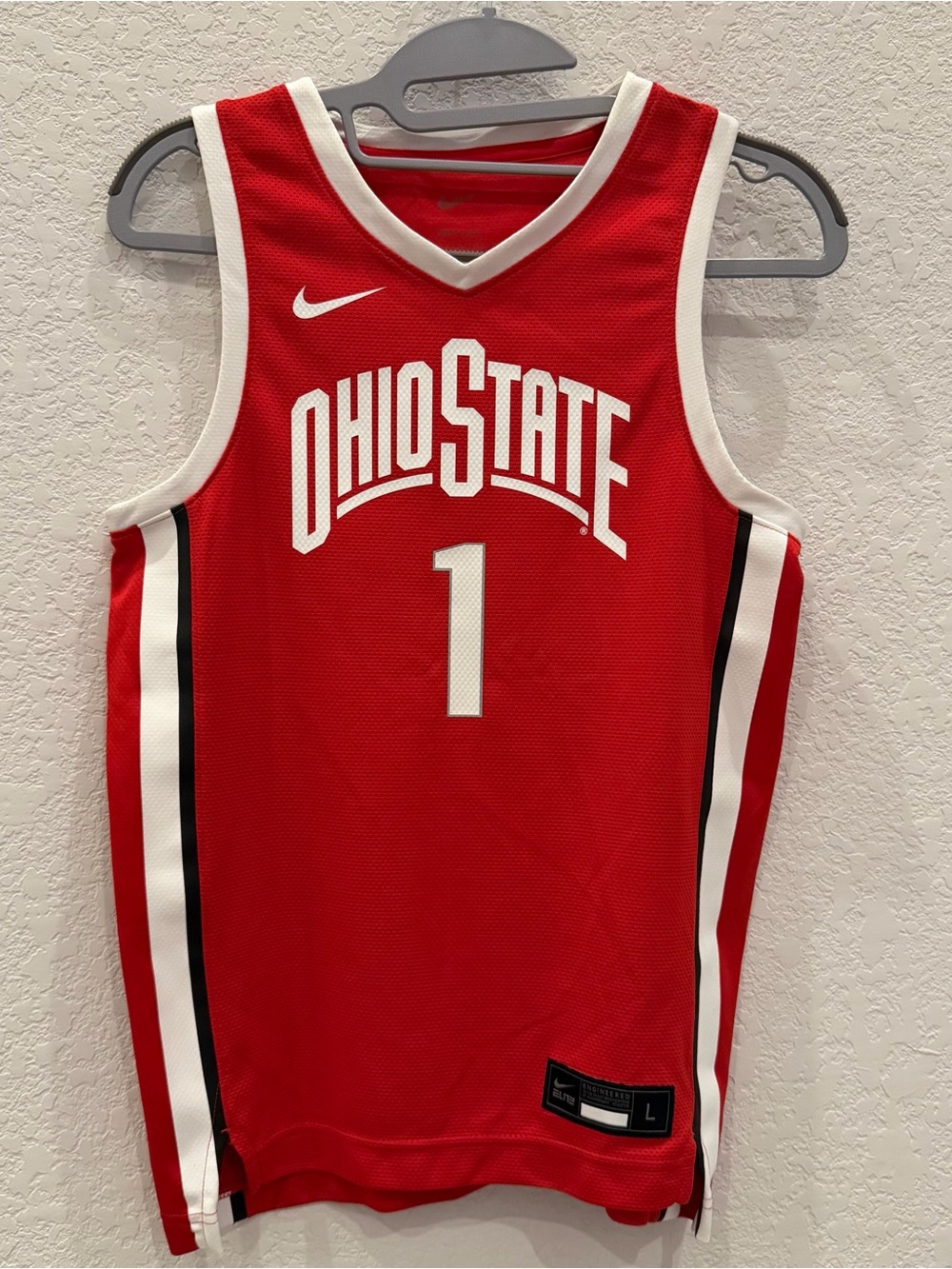 Nike Elite Ohio State Buckeyes NCAA Basketball Jersey Dri-fit Youth Large